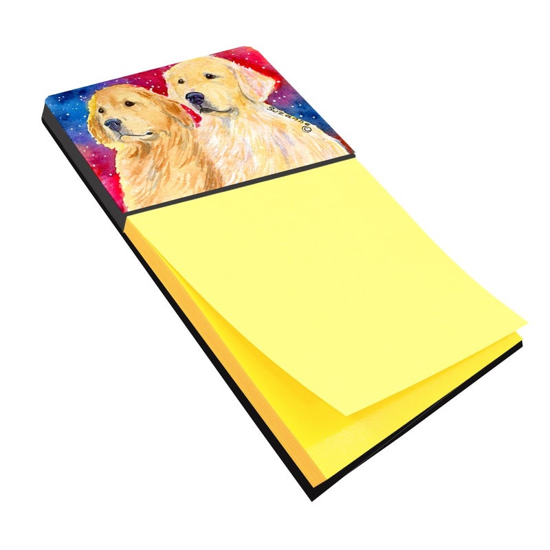 Caroline's Treasures SS8754SN Golden Retriever Refillable Sticky Note Holder or Postit Note Dispenser, 3.25 by 5.5", Multicolor